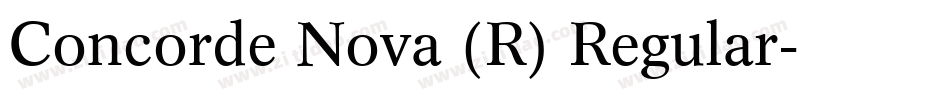 Concorde Nova (R) Regular字体转换